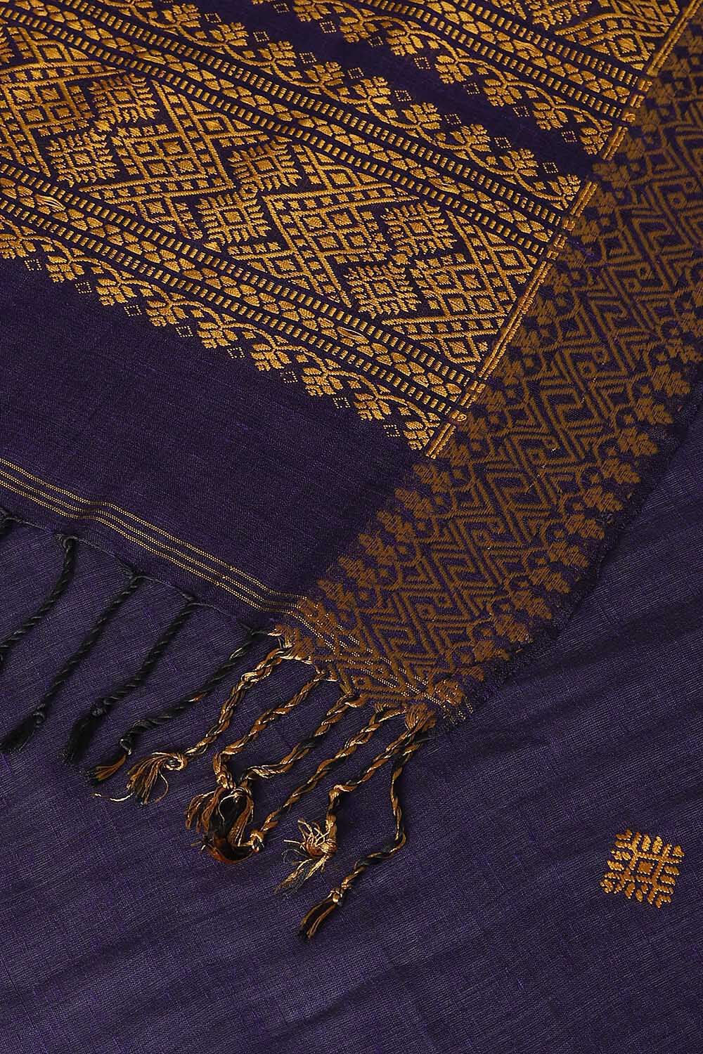 Purple Modal Eri Assam Saree image number null