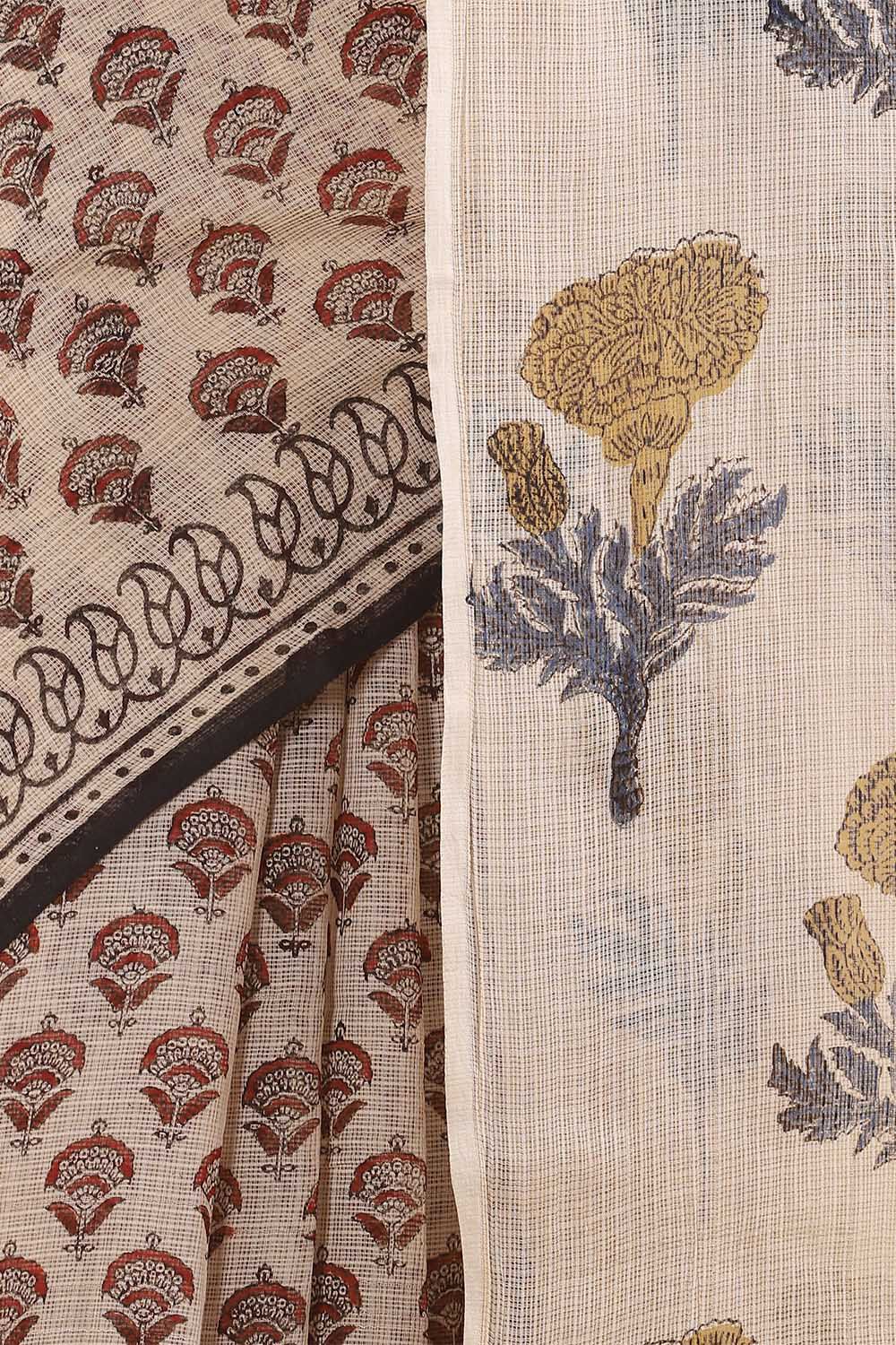 Off Pure White Kota Bagru Printed image number null