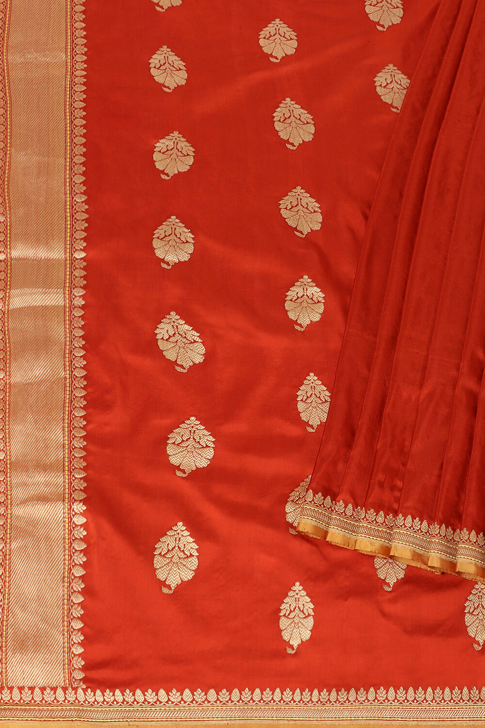 Orange Pure Silk Banarasi Saree image number null
