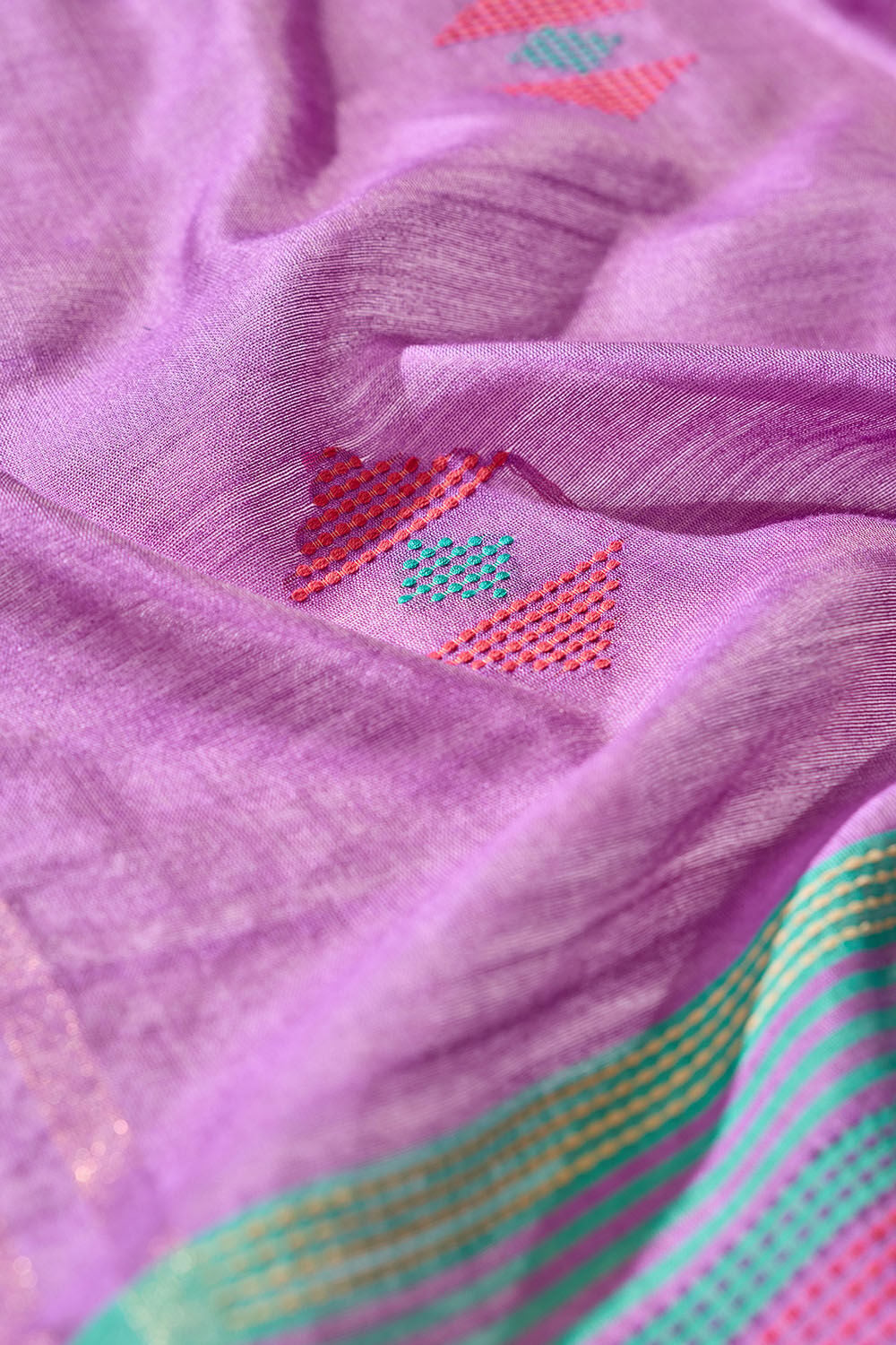 Dark Green Woven Silk Viscose Bhagalpur Saree image number null