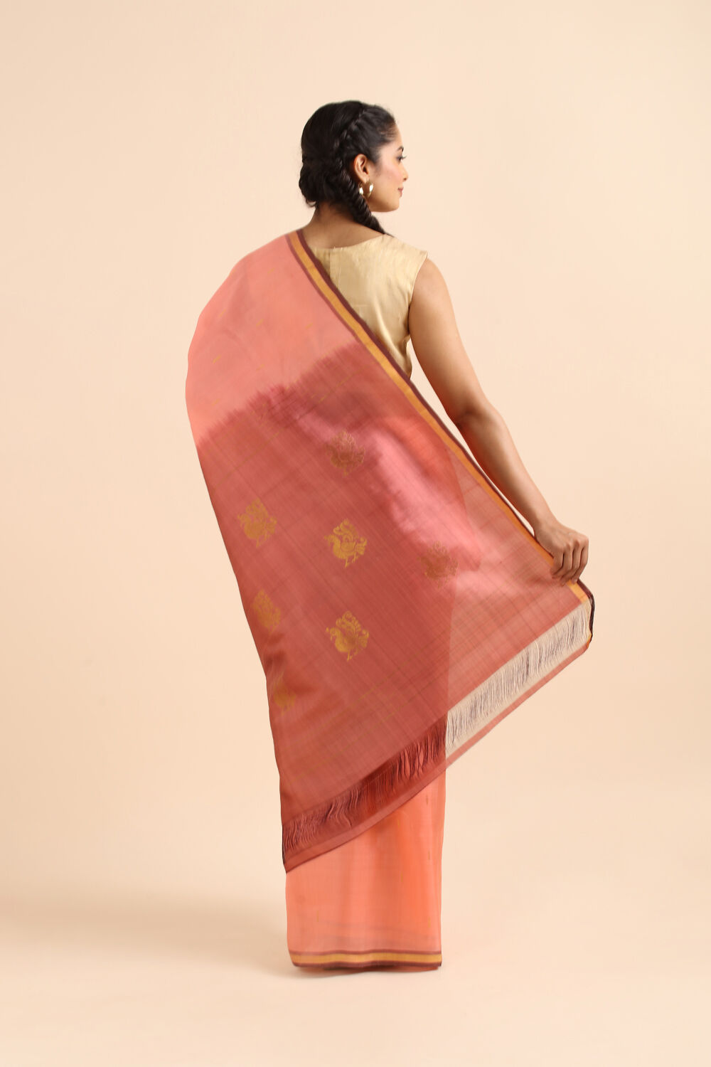 Light Pink Pure Silk Kanjivaram Saree image number null