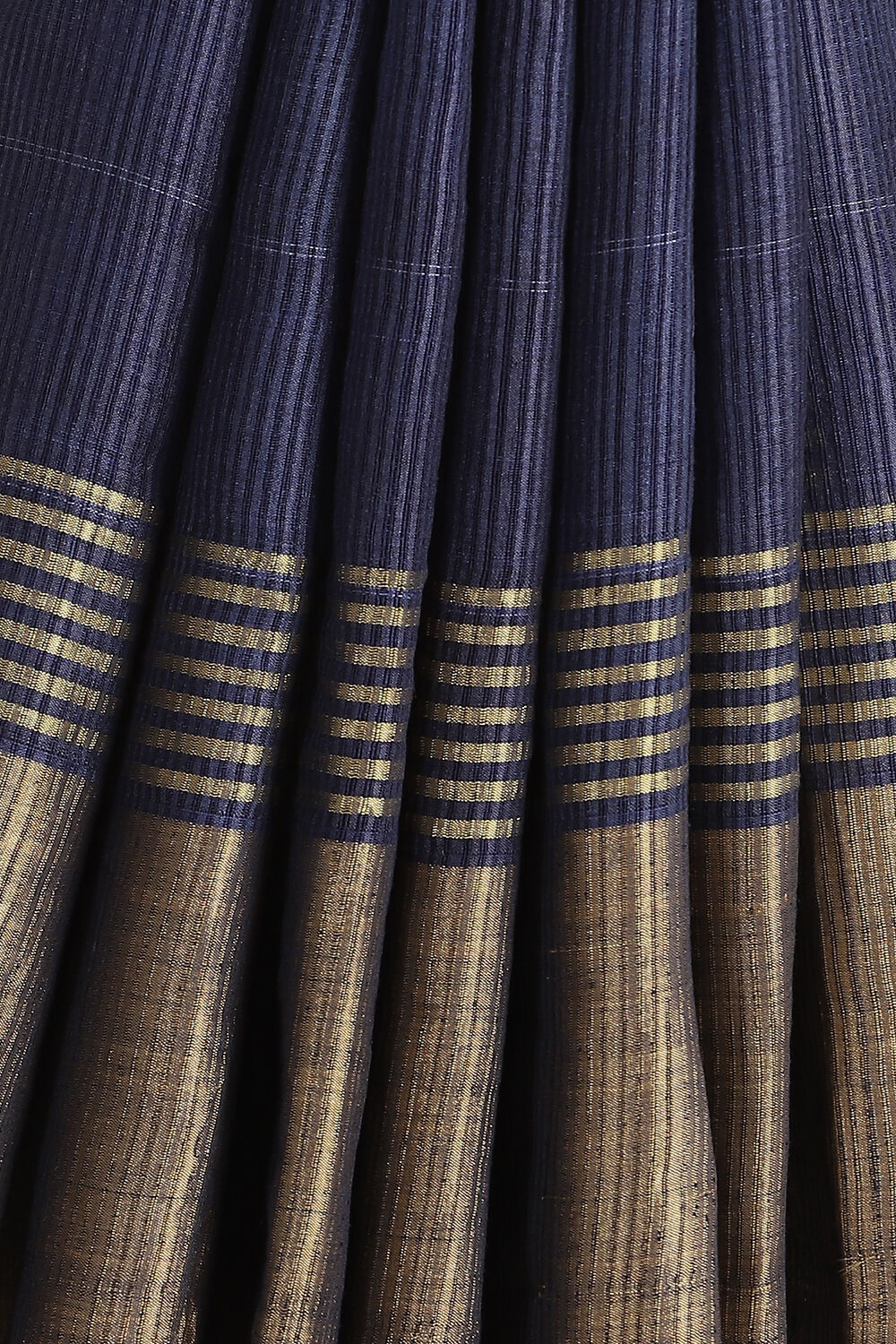 Dark Blue Handwoven Woven Silk Tussar Saree image number null