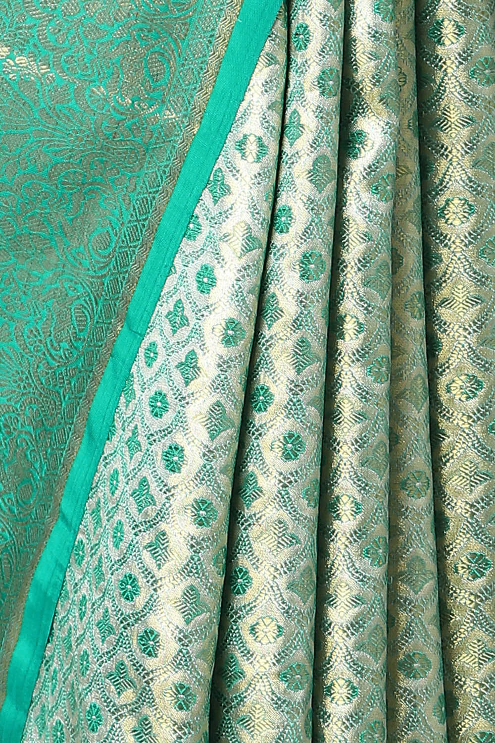 Gold Pure Silk Tissue Kanjivaram Saree image number null