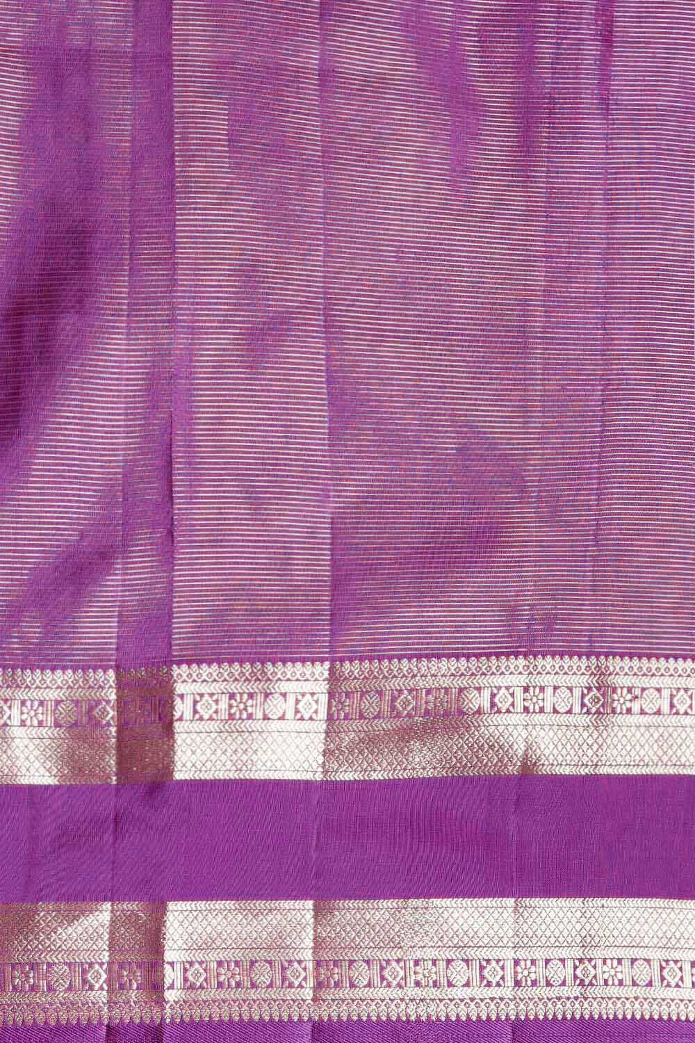 Light Violet Pure Silk Kanjivaram Saree image number null