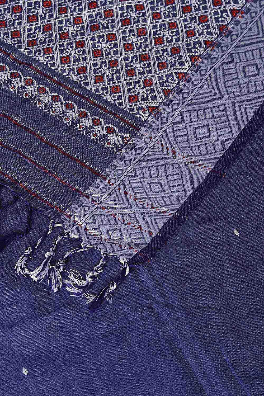 Dark Blue Modal Eri Assam Saree image number null