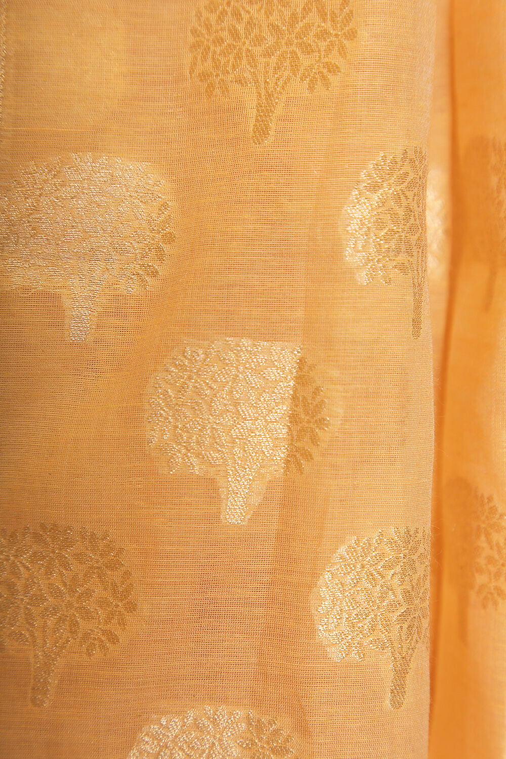Melon Orange Pure Banaras Silk Cotton Dupatta image number null