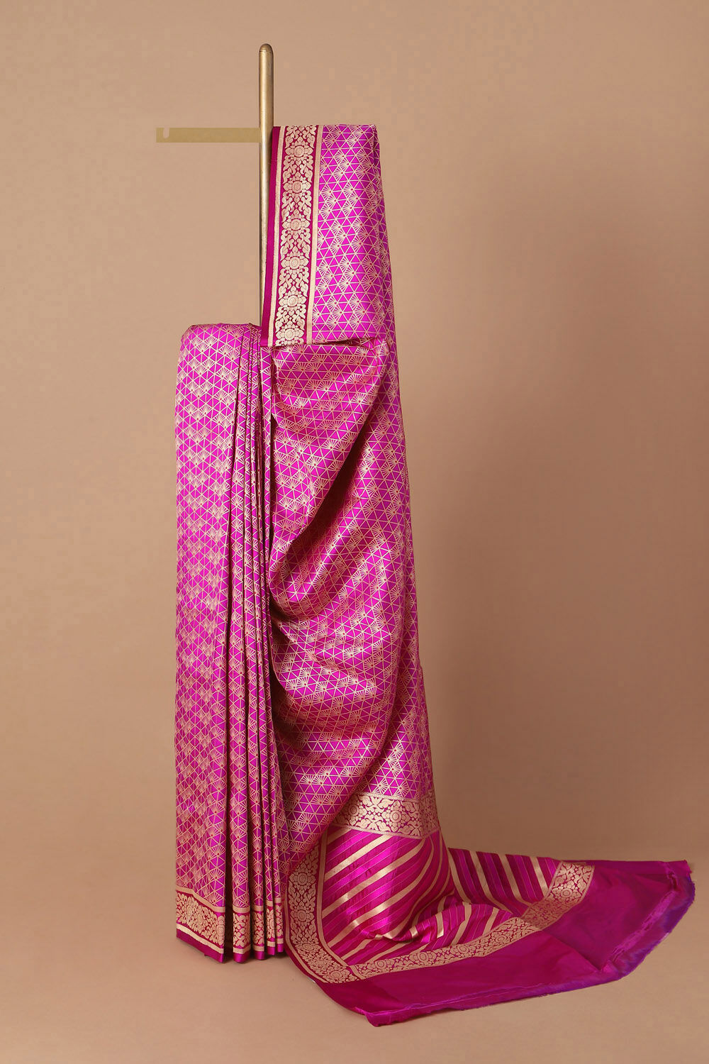 Pink Pure Silk Banarasi Brocade Saree image number null