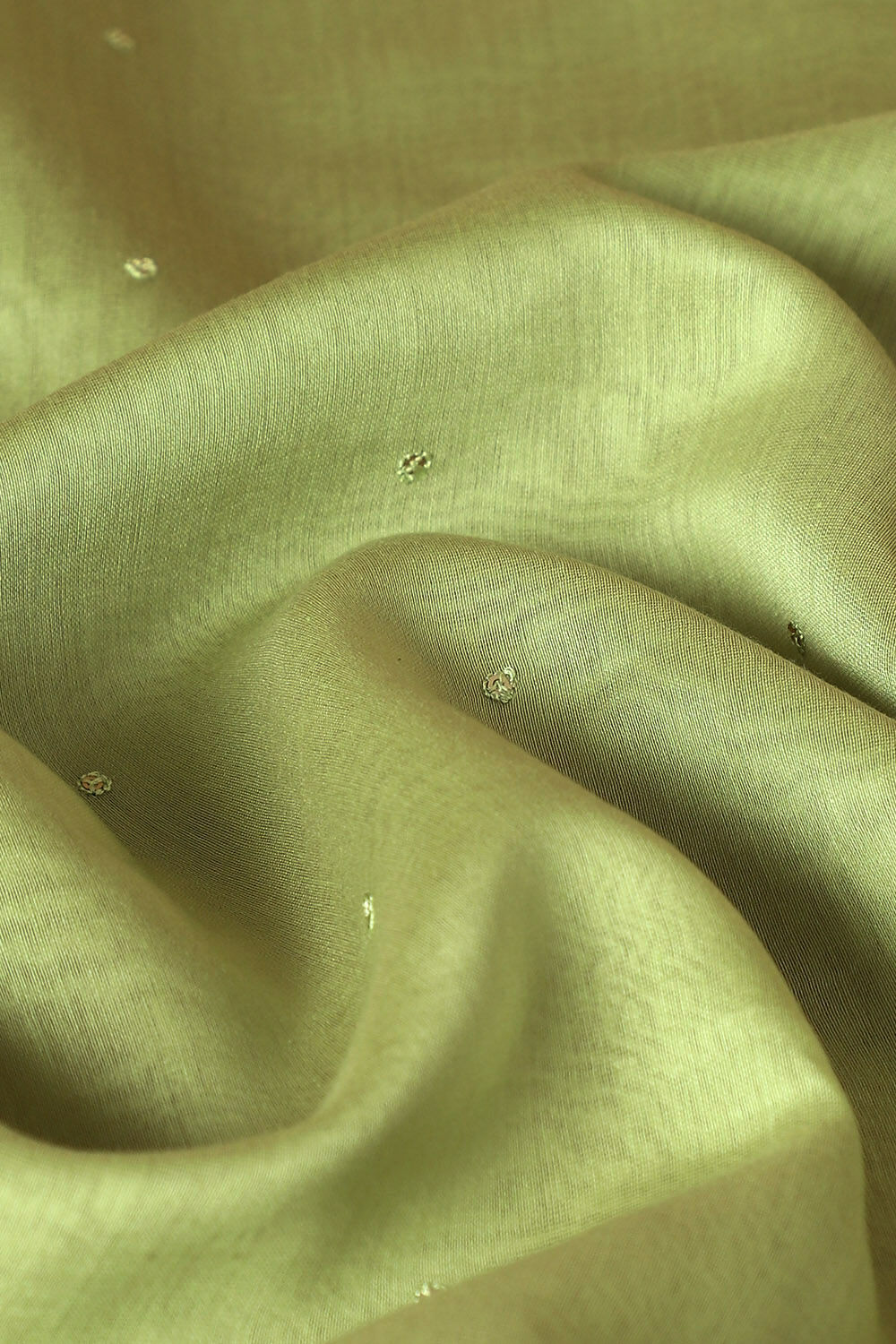 Light Green Silk Linen Embroidered Unstitched Suit Set image number null