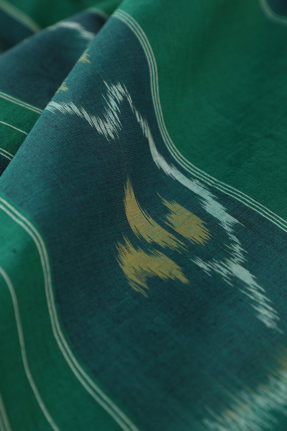 Blue Pure Cotton Pochampalli Ikat Saree image number null