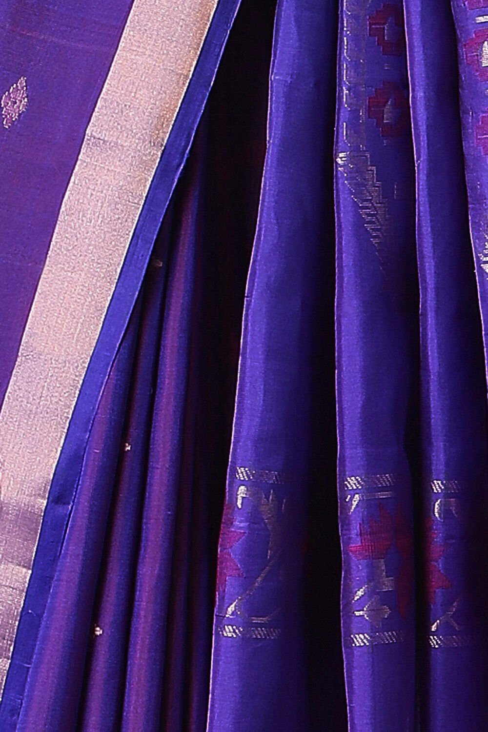 Purple Pure Silk South Saree image number null
