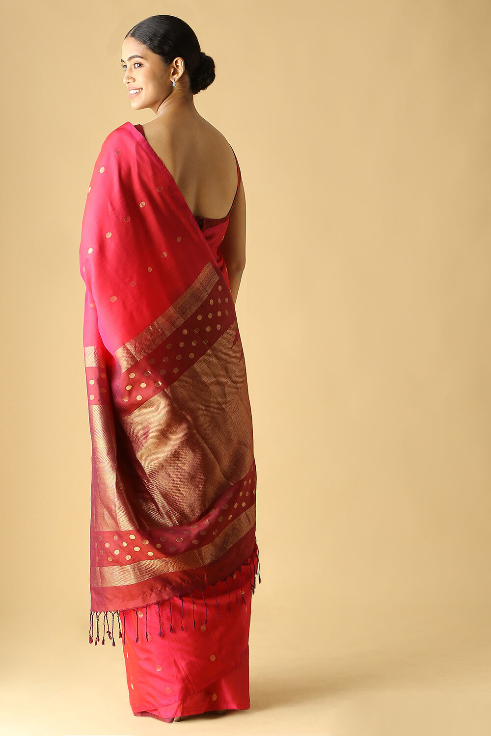 Pink Pure Silk South Saree image number null