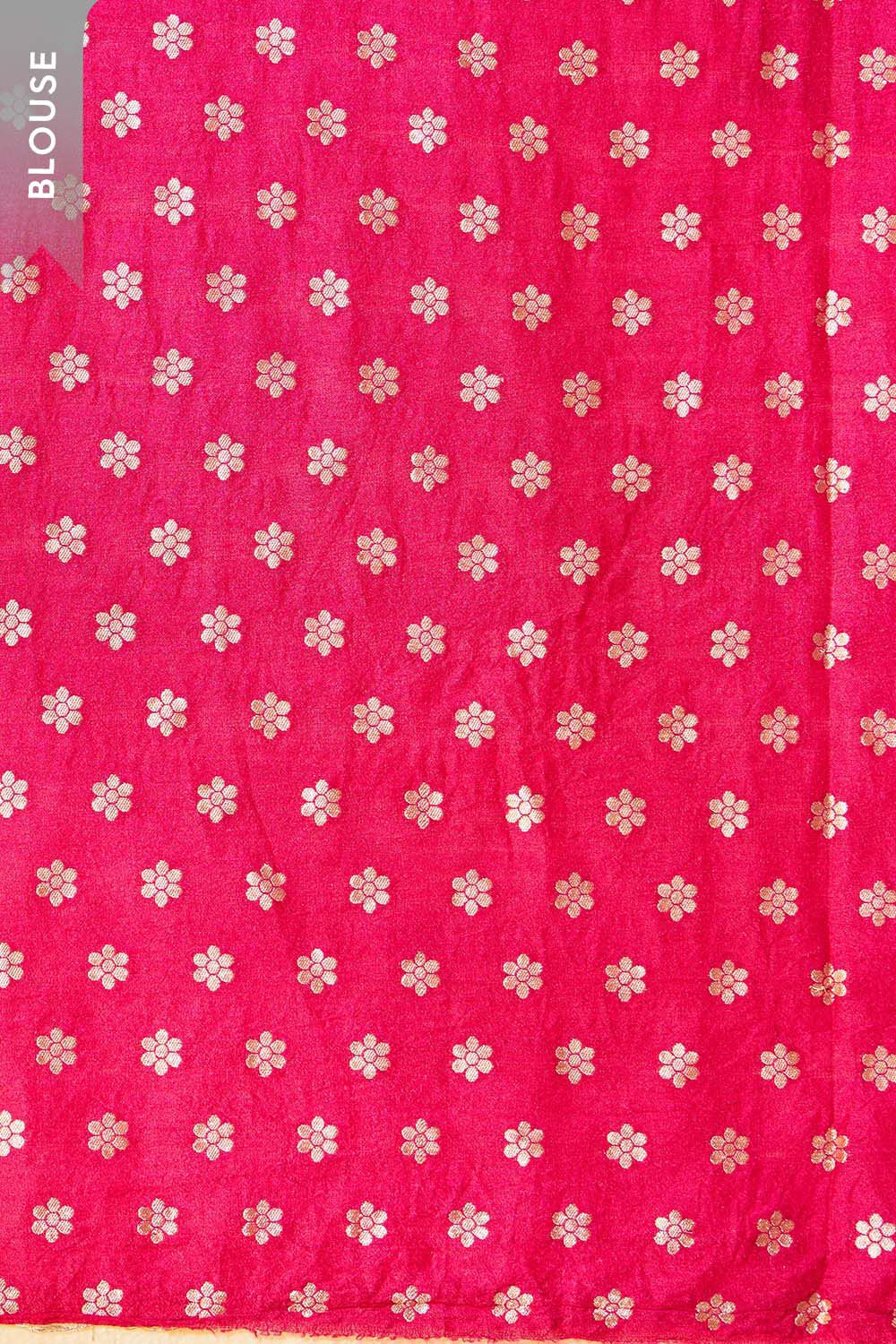 Pink Gujarat Silk Muga Tie & Dye Bandhni Saree image number null
