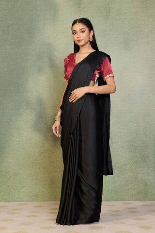 Black Embroidered Pure Viscose Saree thumbnail image number null