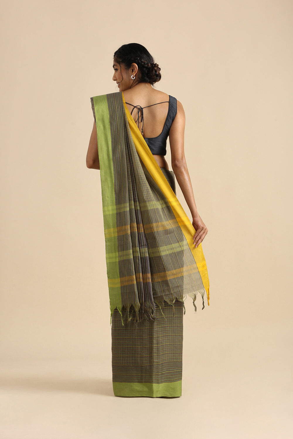 Green Pure Cotton Naranyanpet Saree image number null