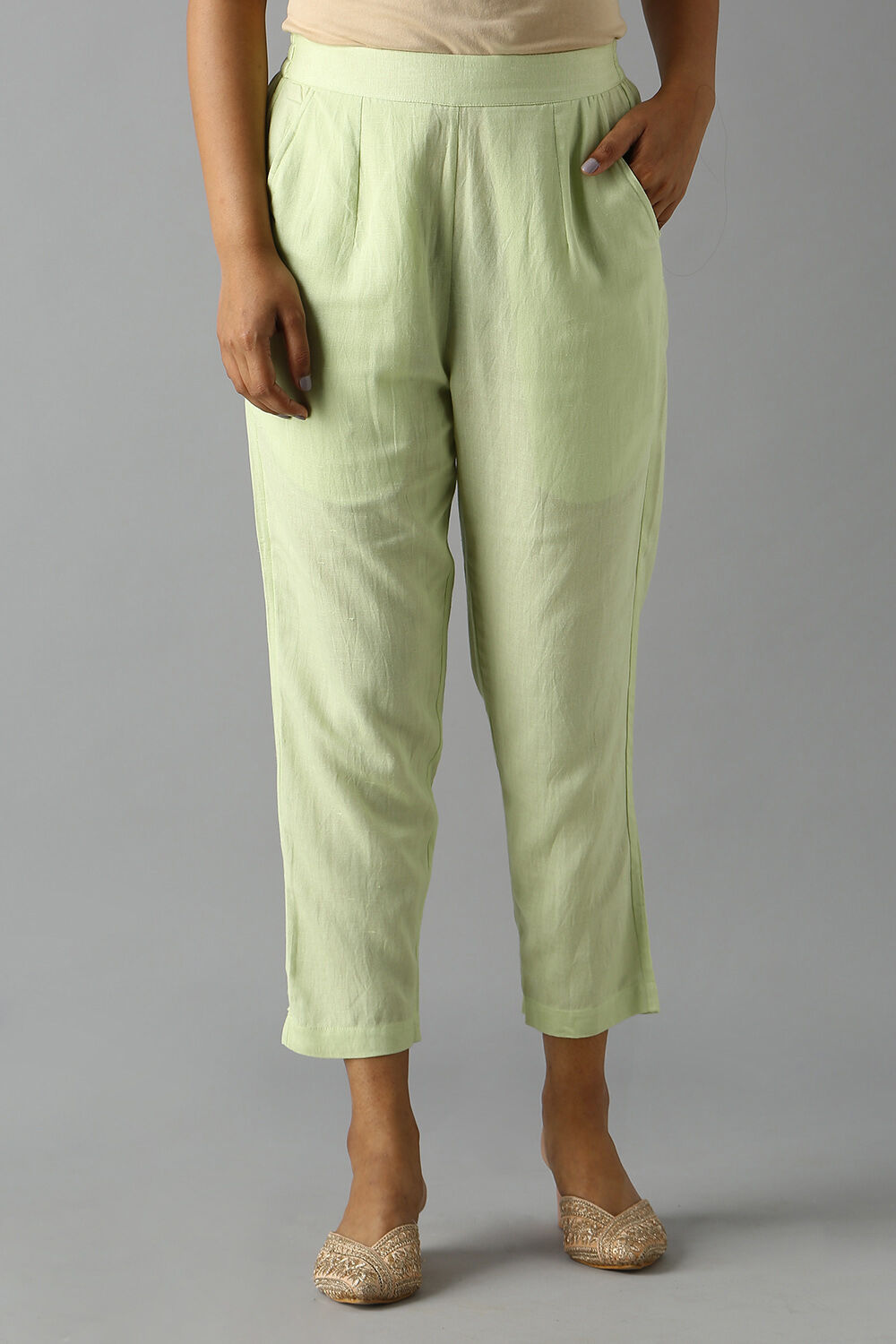 Light Green Embroideed Viscose Kurta Set image number null