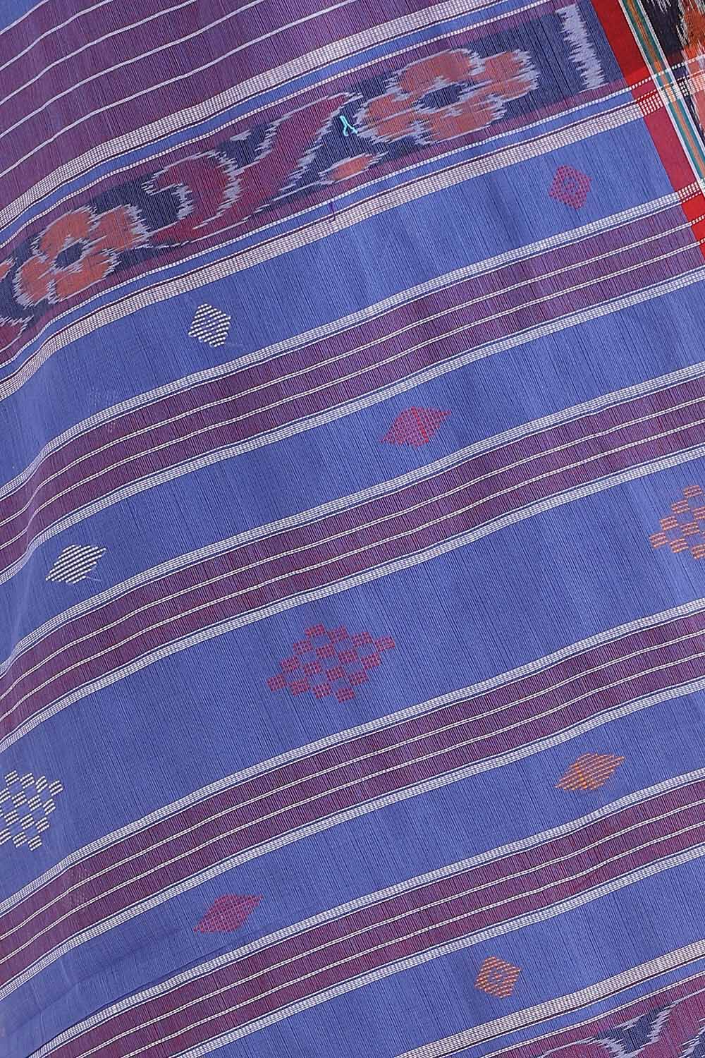 Blue Pure Cotton Odissa Ikat Saree image number null