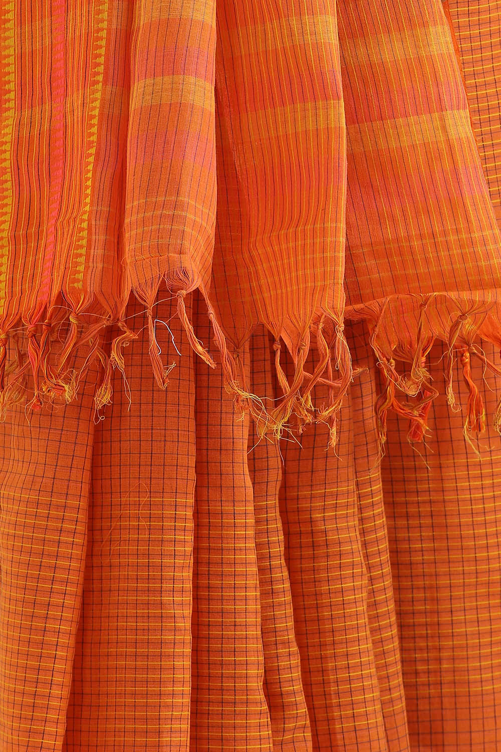 Orange Pure Cotton Naranyanpet Saree image number null