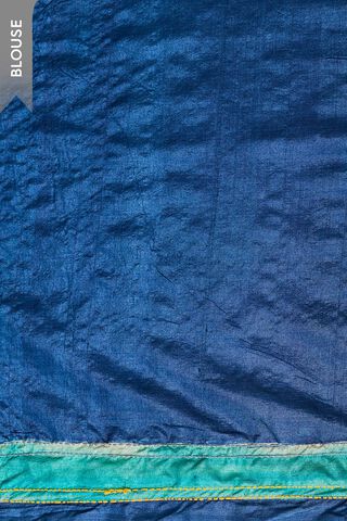 Light Green Bengal Pure Tussar Silk Hand Painted Kantha Saree thumbnail image number null