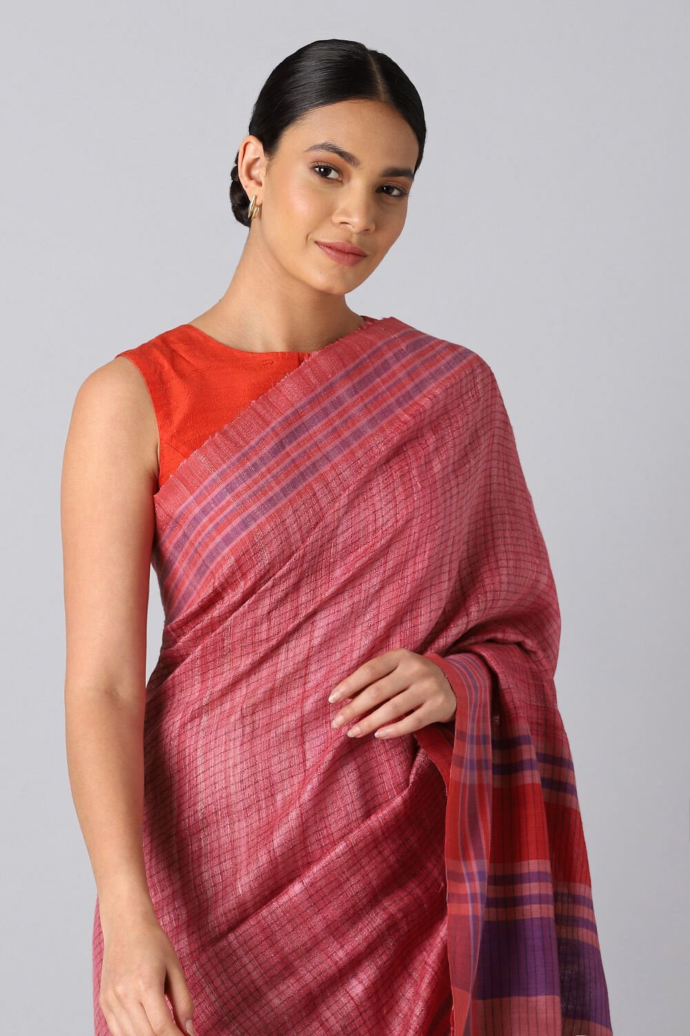 Pink Pure Tussar Silk Bhagalpuri Saree image number null