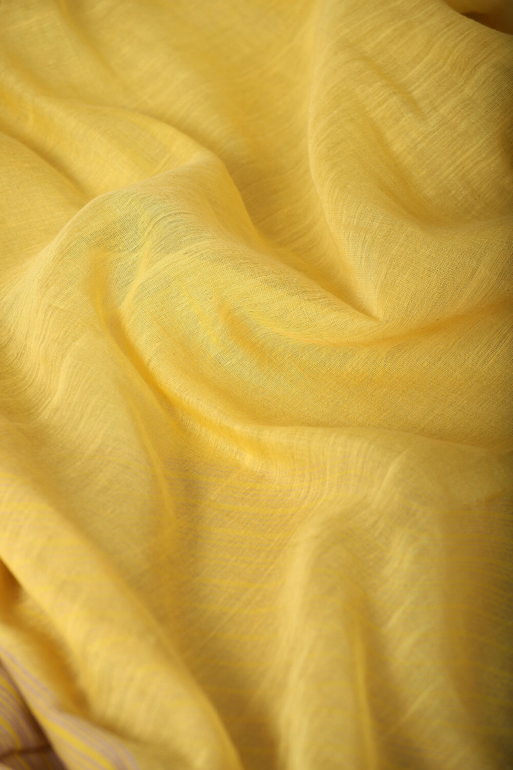 Yellow Pure Silk Cotton Jamdani Saree image number null
