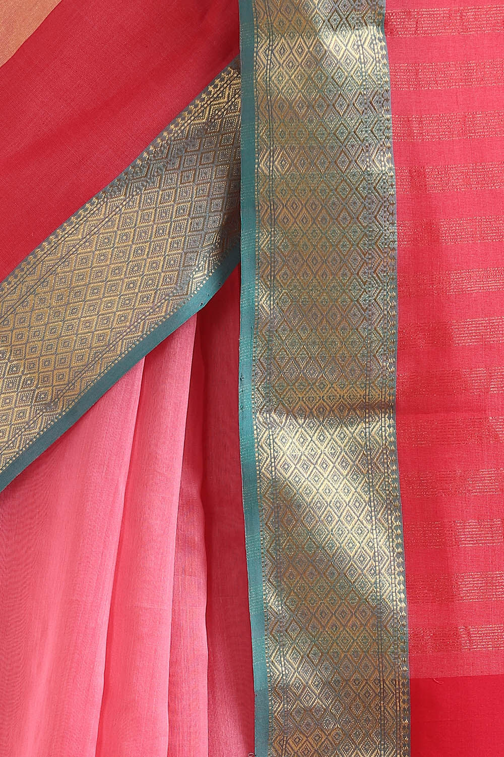 Light Pink Pure Silk Cotton Maheshwari Saree image number null