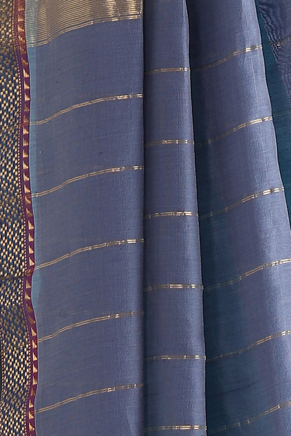 Light Blue Pure Silk Cotton Maheswari Saree image number null