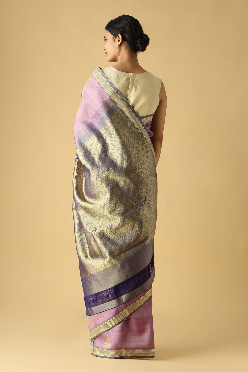 Light Pink Pure Silk Kanjivaram Saree image number null