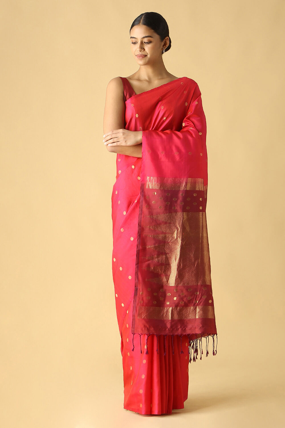Pink Pure Silk South Saree image number null