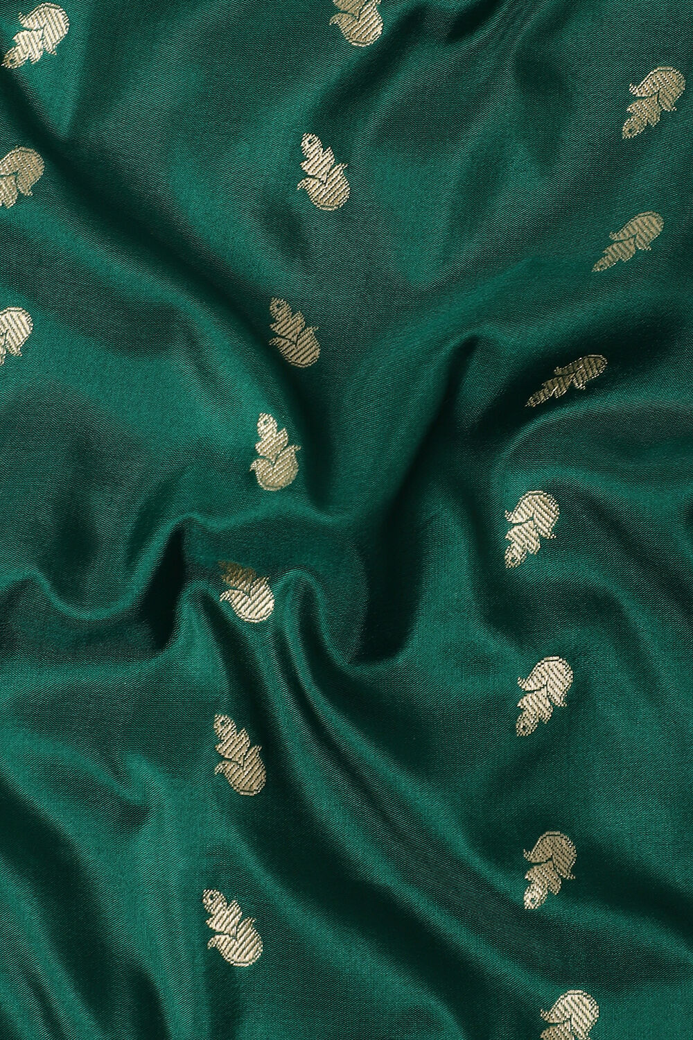 Dark Green Pure Silk Banarasi Saree image number null