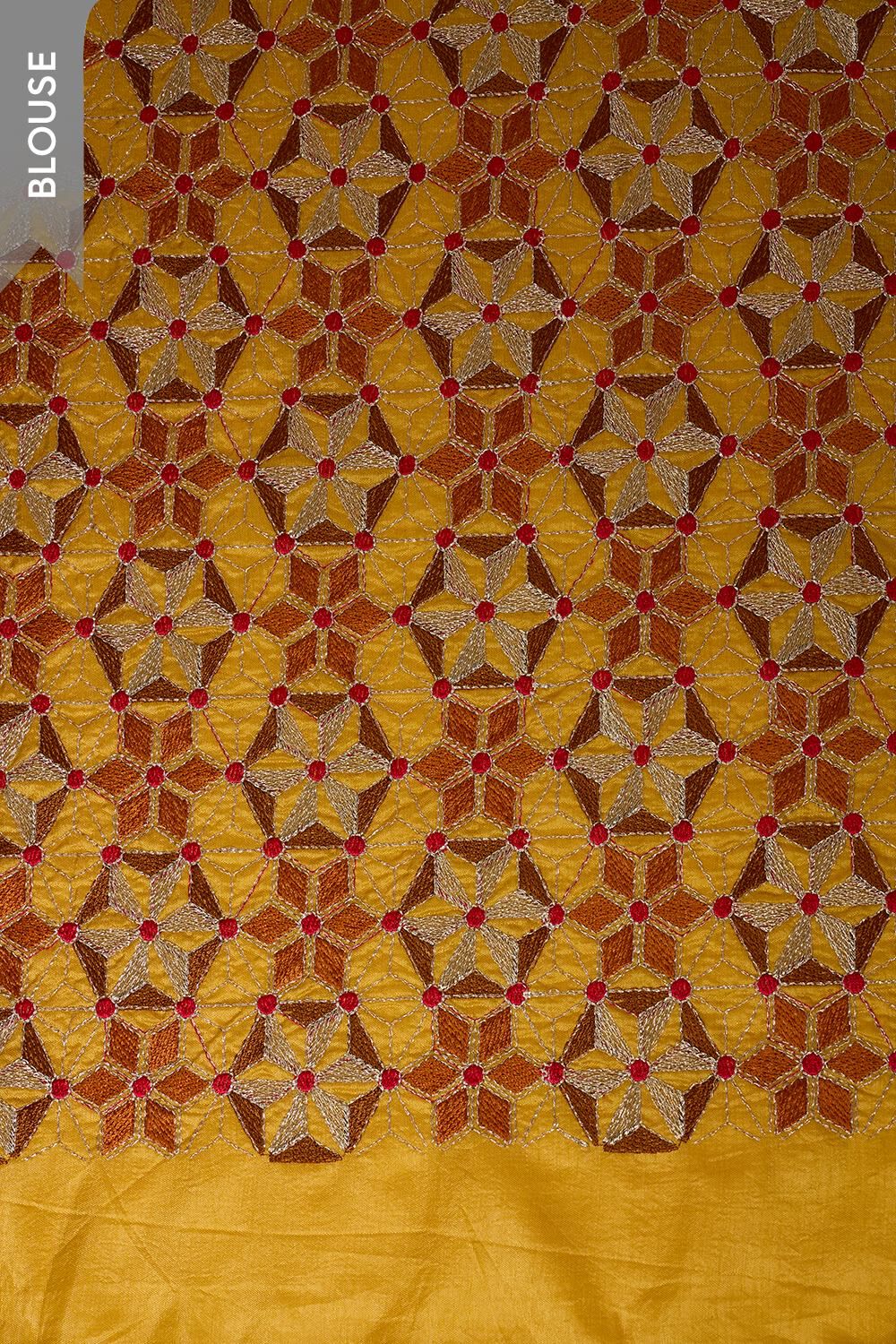 Yellow Woven Viscose Tissue Saree image number null