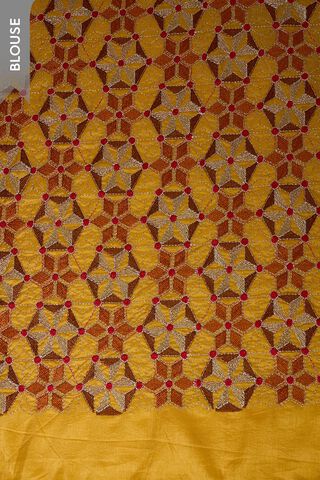 Yellow Woven Viscose Tissue Saree thumbnail image number null
