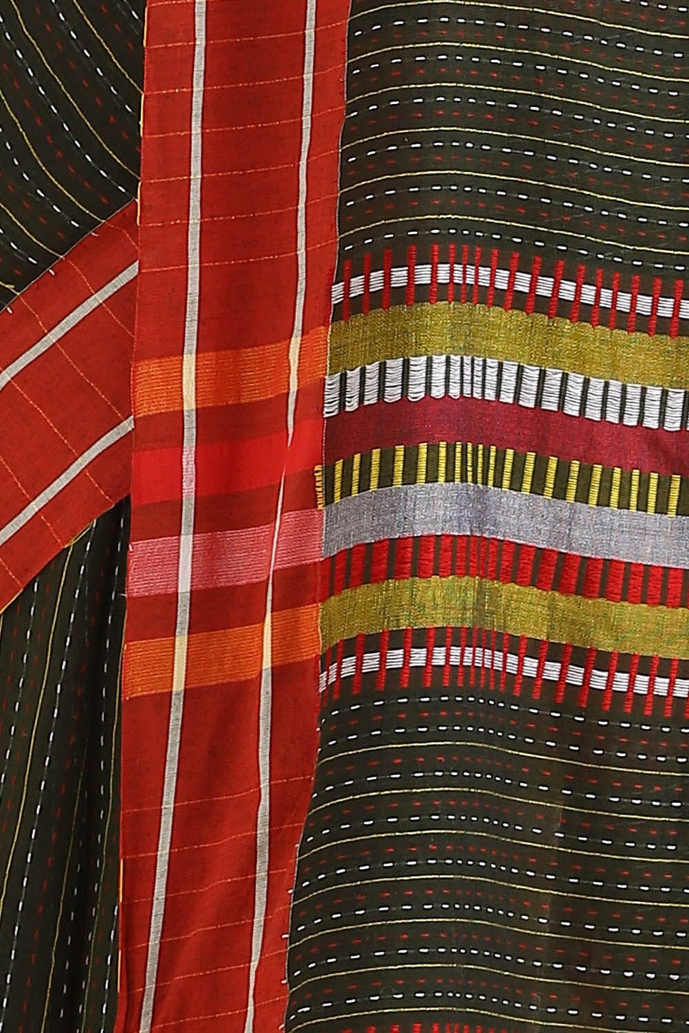 Dark Green Pure Cotton Bengal Saree image number null