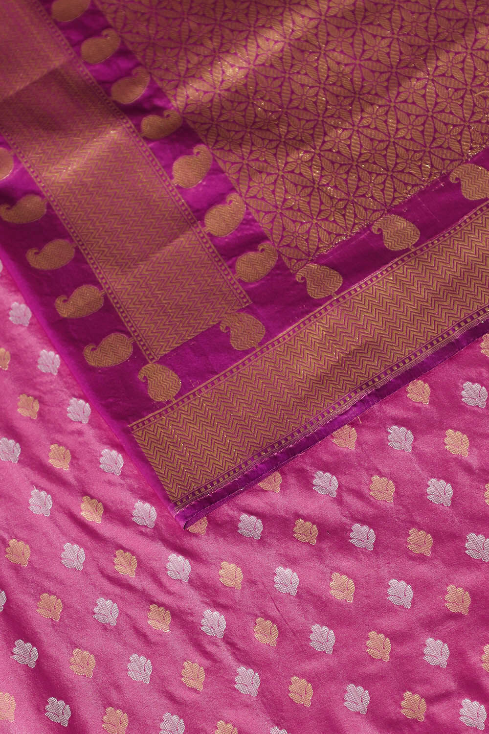 Pink Pure Silk Banarasi Saree image number null