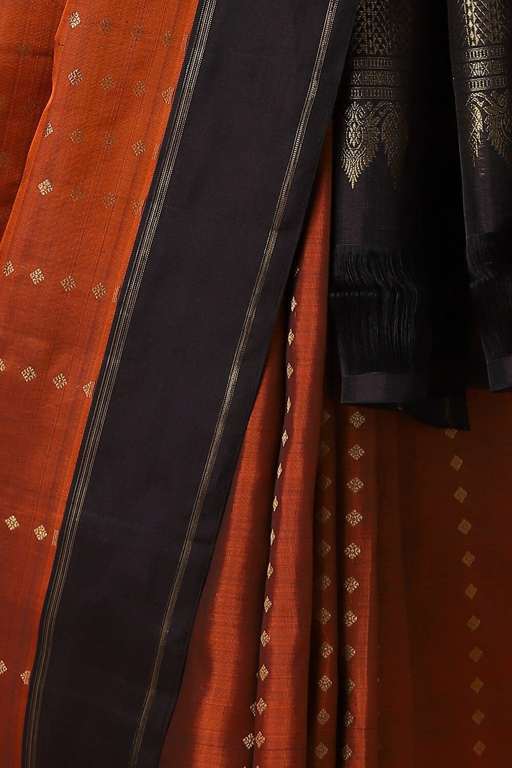 Orange Pure Silk Kanjivaram Saree image number null