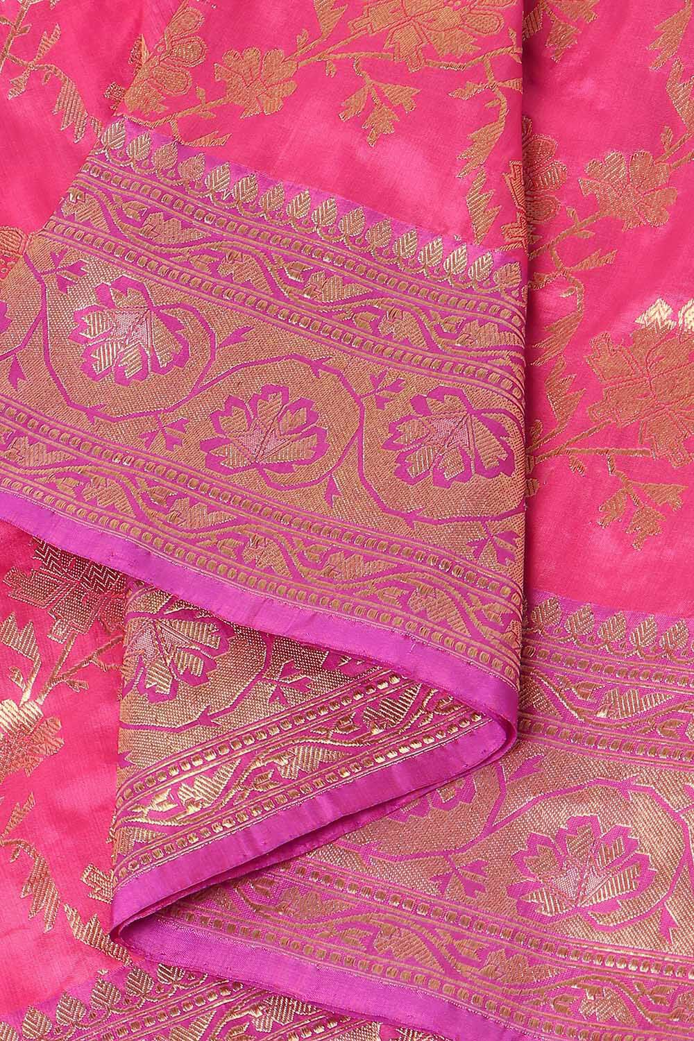Pink Pure Silk Banarasi Saree image number null