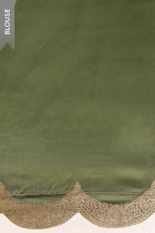 Green Woven Viscose Satin Saree thumbnail image number null