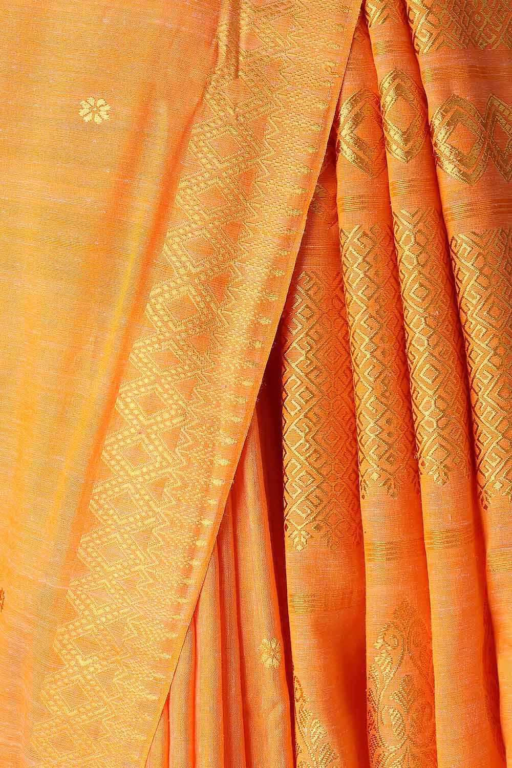 Orange Modal Eri Assam Saree image number null