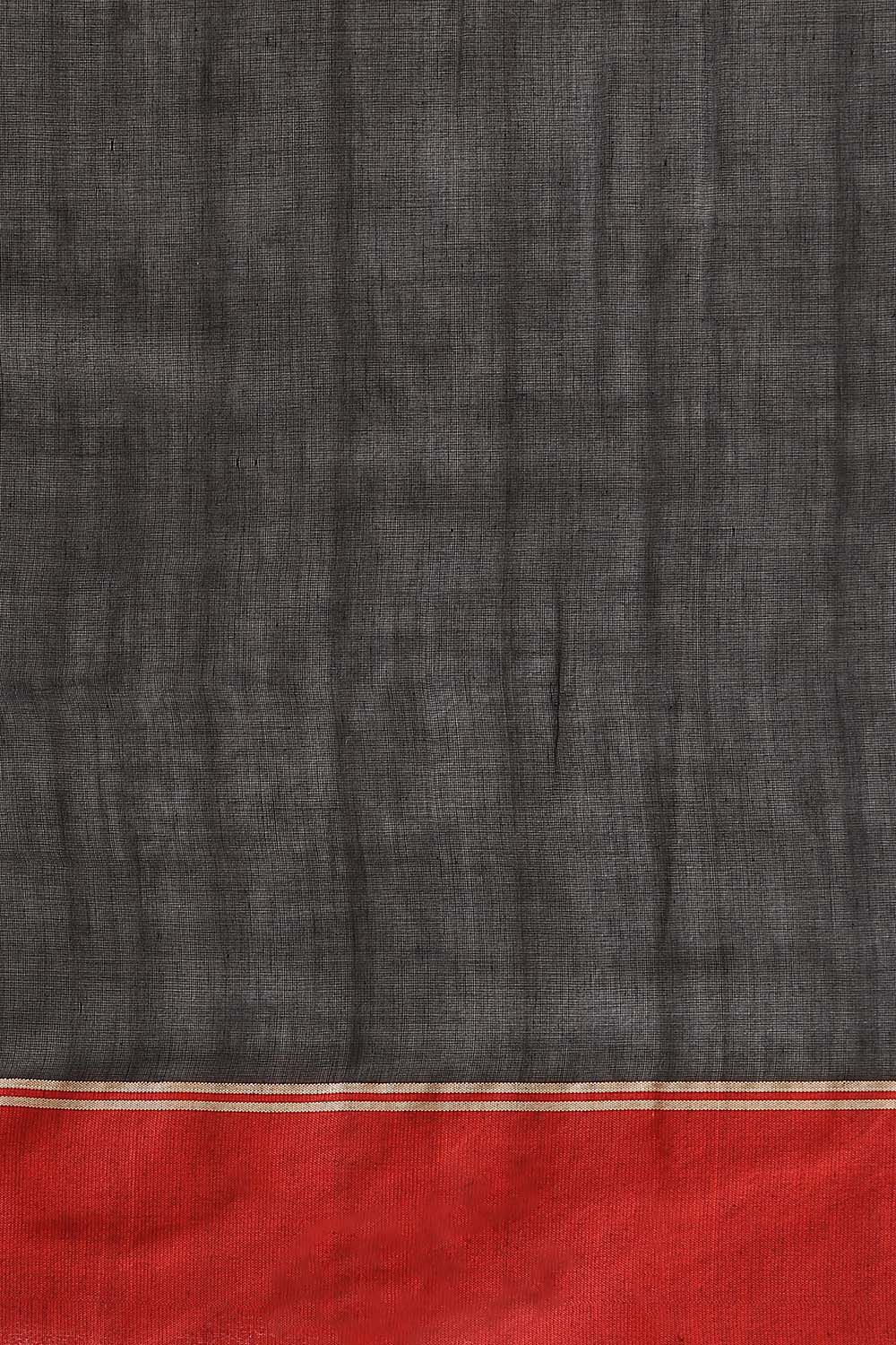 Black Pure Cotton Bengal Saree image number null