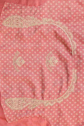 Light Red Viscose Tissue Embroidered Saree thumbnail image number null