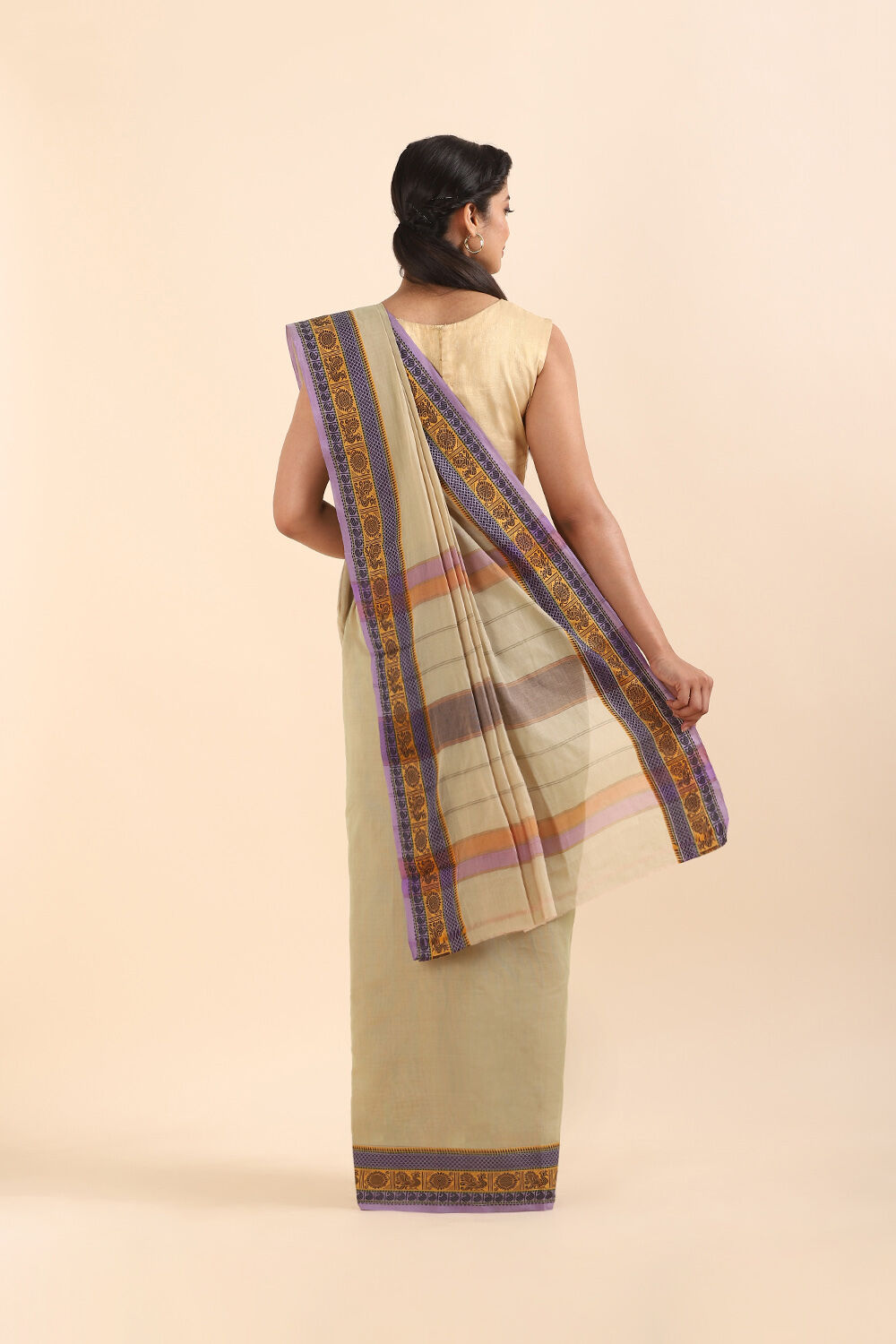 Light Green Pure Cotton South Saree image number null