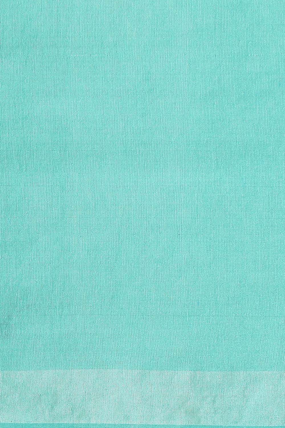 Light Blue Pure Tussar Silk Bhagalpuri Saree image number null