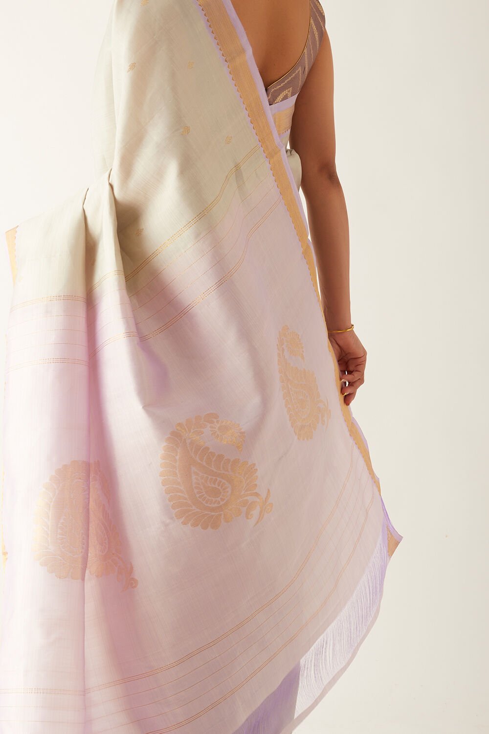 Light Green Pure Silk Kanjivaram Saree image number null