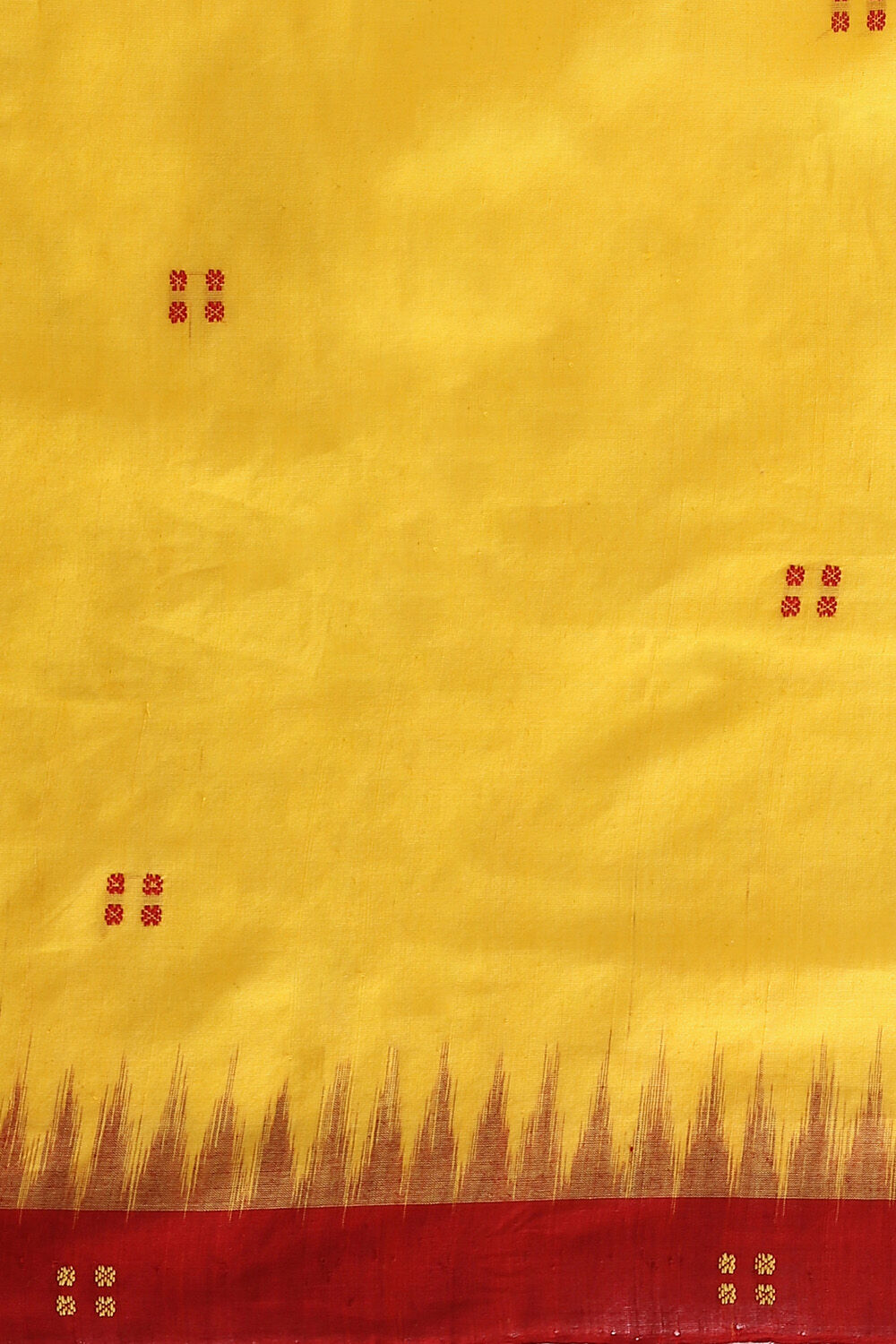 Dark Yellow Pure Cotton Odissa Ikat Saree image number null