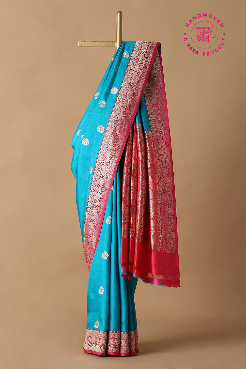 Light Blue Pure Silk Banarasi Saree image number null