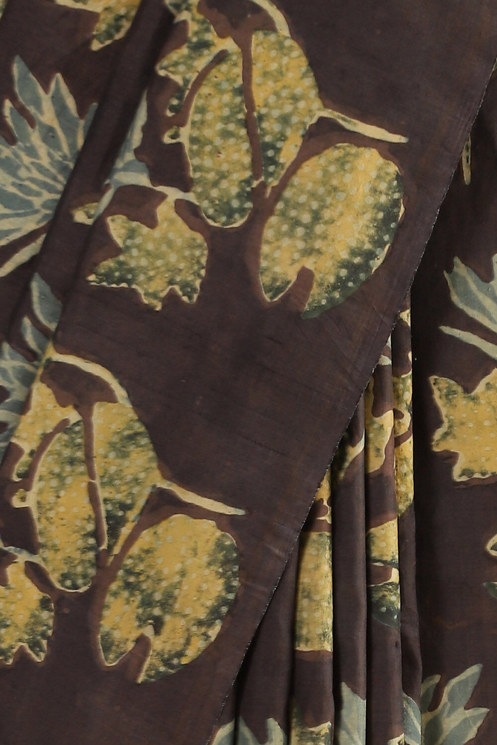 Black Pure Silk Ajrakh Printed Saree image number null