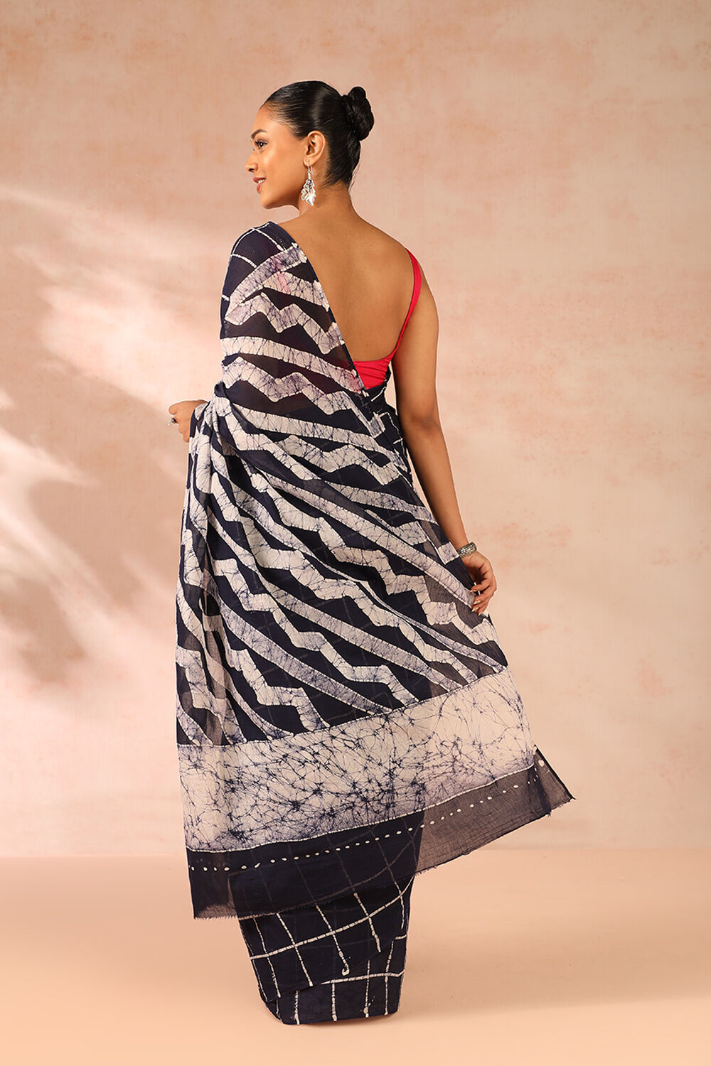Navy Ujjain Pure Cotton Printed Saree image number null