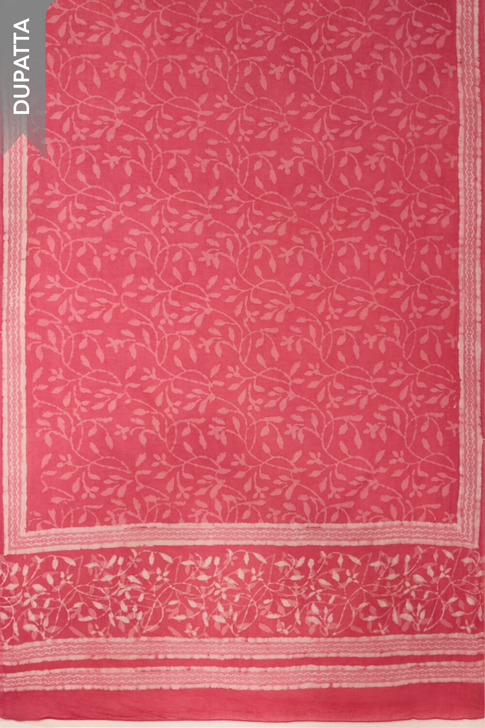 Pink Pure Cotton Dabu Block Printed Unstitched Suit Set image number null