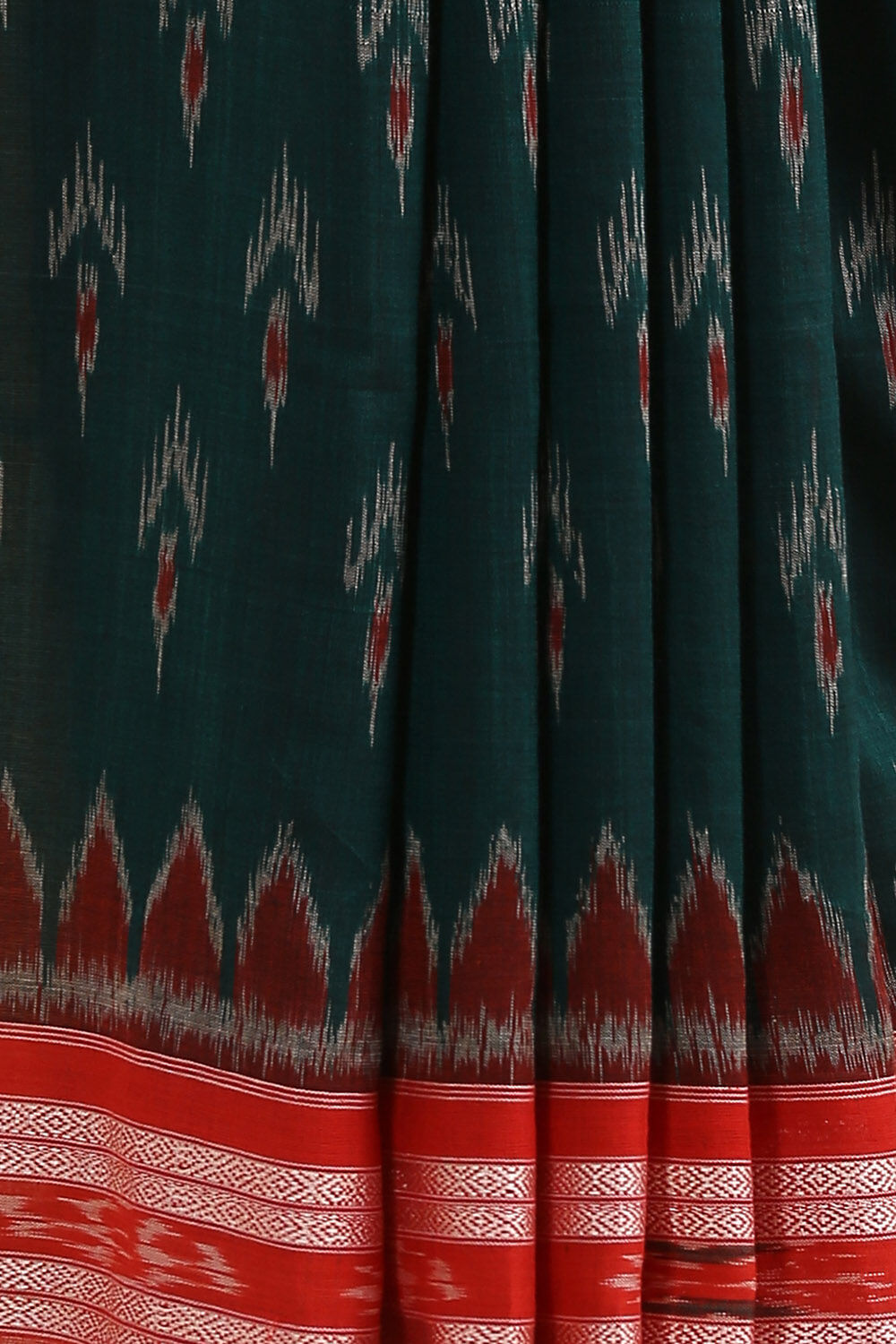 Green Pure Cotton Odissa Ikat Saree image number null