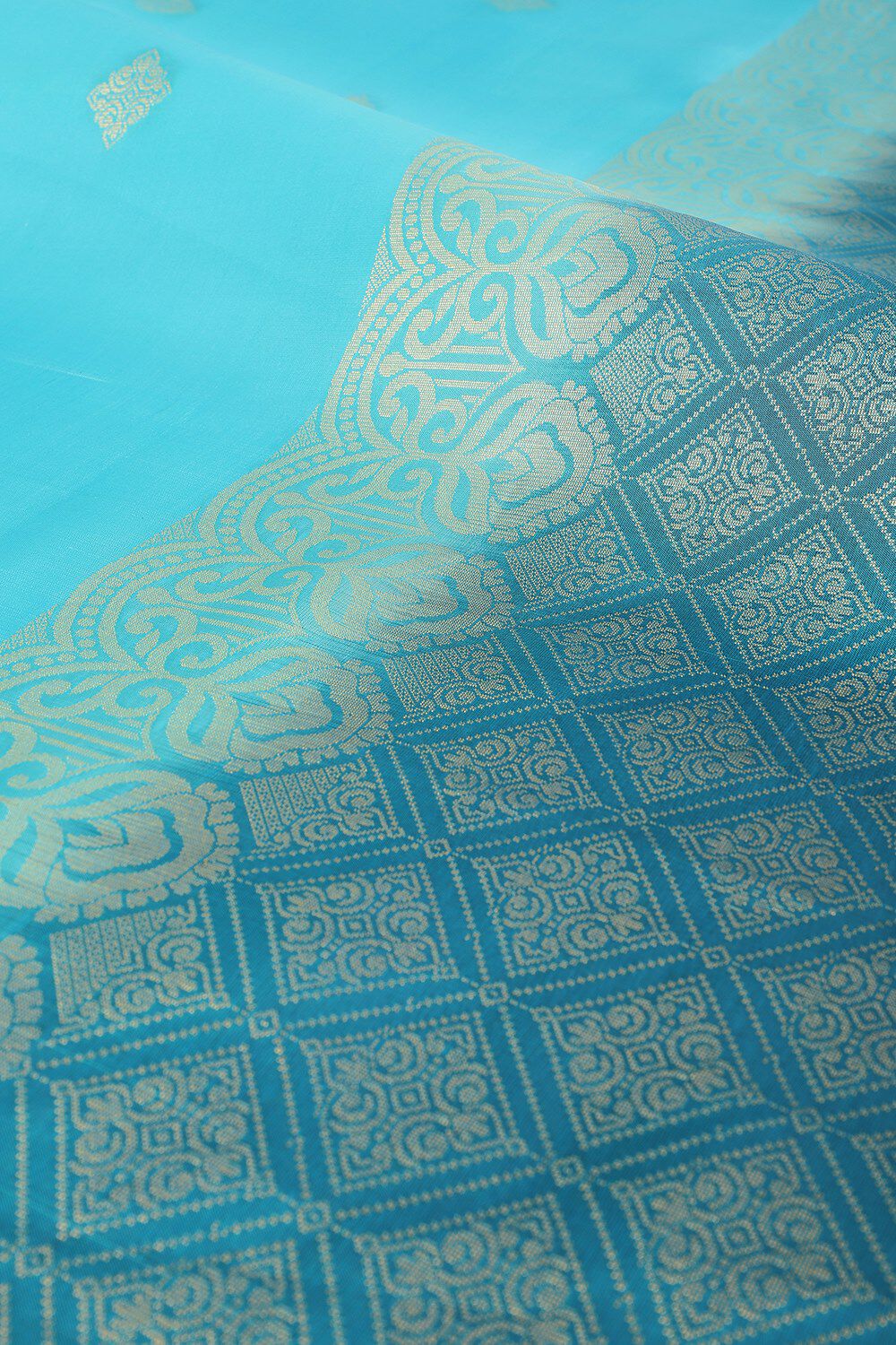Light Blue Woven Silk Viscose Saree image number null