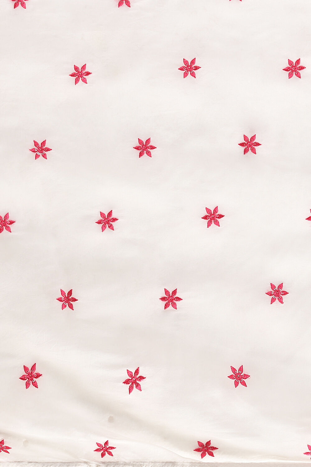 Off White Viscose Embroidered Saree image number null